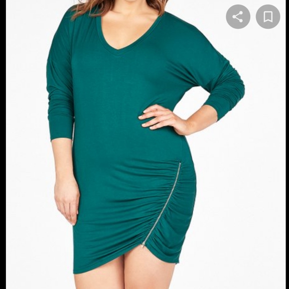 🖤NWT JustFab Dolman V Neck Dress 2X - Picture 1 of 2